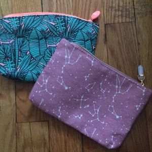 Two ispsy small makeup bags